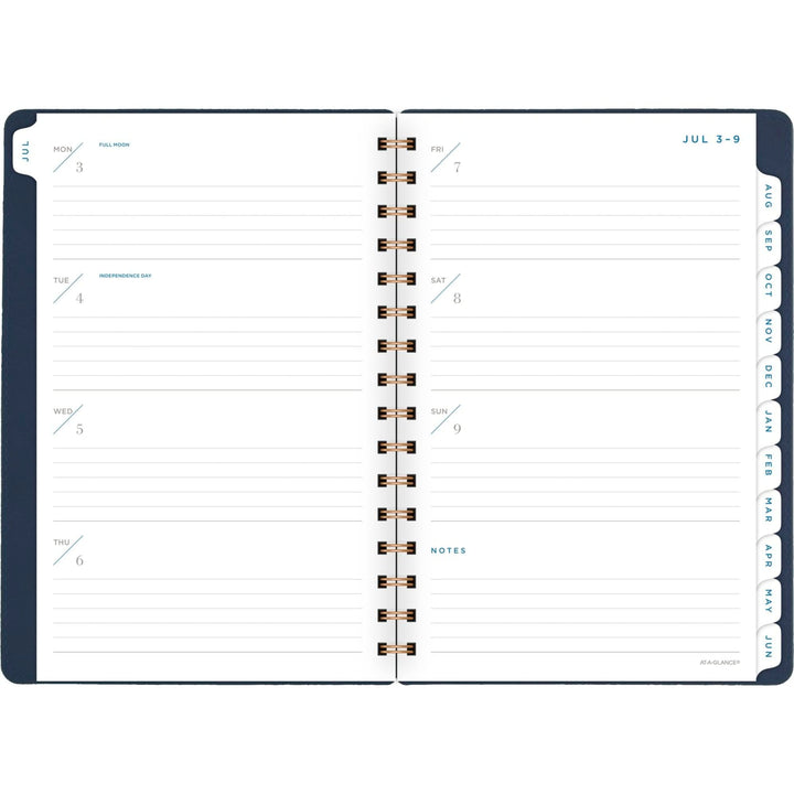 AT-A-GLANCE 2023-2024 Academic Planner, Weekly & Monthly, 5-1/2" x 8-1/2", Small, Monthly Tabs, Pocket, Flexible Cover, Signature Collection, Navy (YP200A20) 2023-2024 New Edition