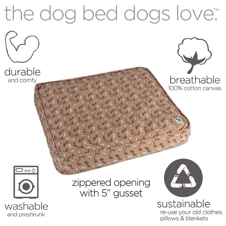 Molly Mutt Small Dog Bed Cover - Daysleeper Print - Measures 22x27x5 - 100% Cotton - Durable - Breathable - Sustainable - Machine Washable Dog Bed Cover