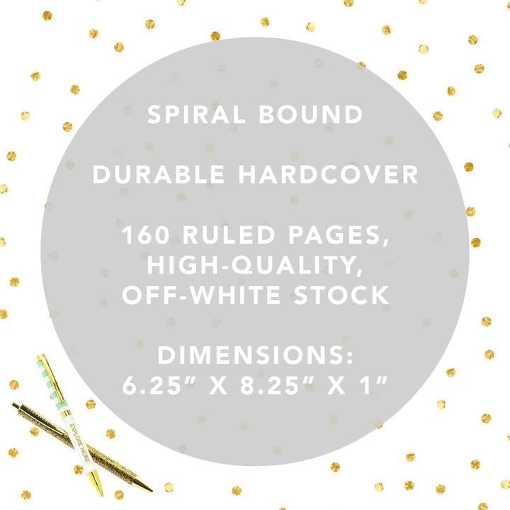 Graphique Hardbound Spiral Journal | Master Plan Design | Premium Paper | Notebook | Diary | Lists | Record Month and Date | Great Gift | 160 Ruled Pages | 6.25 x 8.25