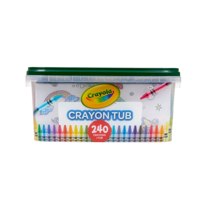 Crayola Crayon Tub (240ct), Bulk Crayon Set, Kids Coloring & Art Supplies, Crayons for Kids, Elementary & Preschool Classroom Supplies [Exclusive]