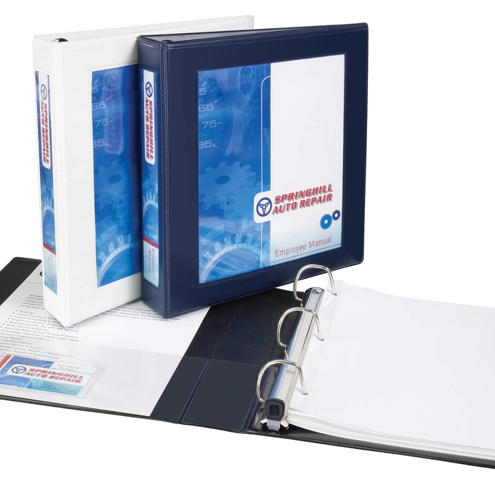 Avery Heavy-Duty Framed View 3-Ring Binder, 2" EZD Rings, 1 White Binder (68036)