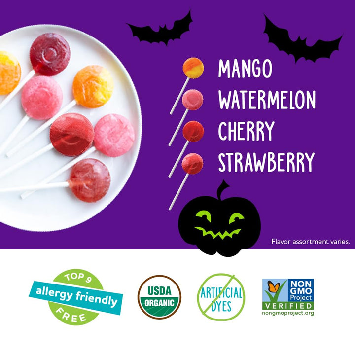 YumEarth Organic Halloween Lollipops, 40 lollipops 40 Count (Pack of 1)