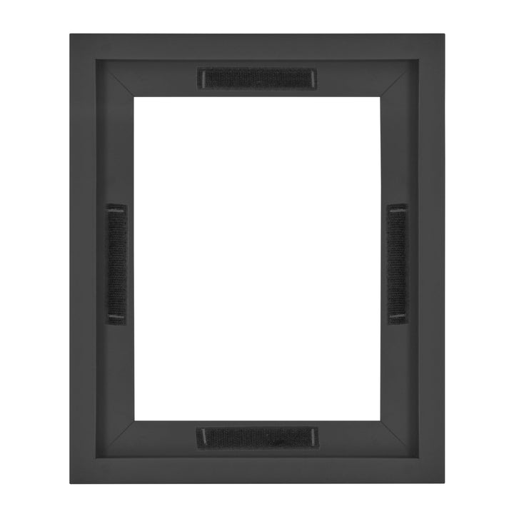 MCS Floating Frame with Canvas Included, Art Frames for Canvas Paintings with Adhesive Fasteners and Hanging Hardware, Walnut Woodgrain, 18 x 24 Inch 18x24