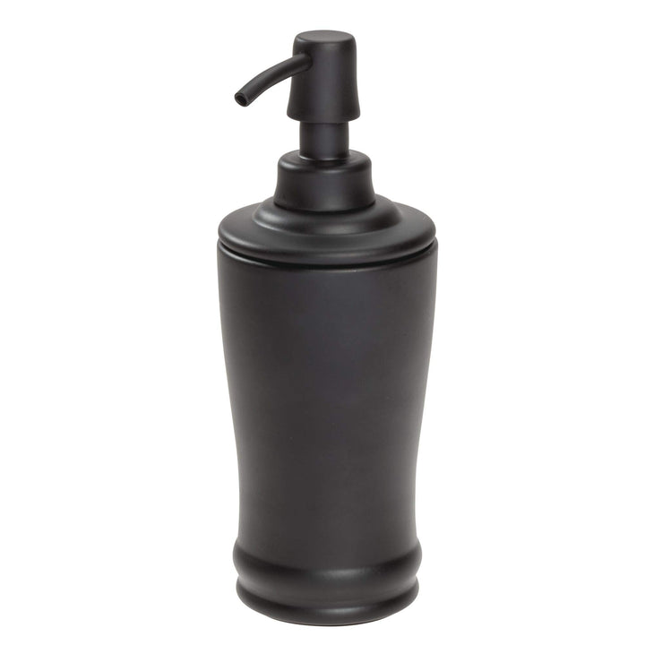 iDesign Olivia Metal Tall Pump, Liquid Soap Dispenser Holds 8 Oz. for Bathroom, Kitchen Sink, Vanity, Matte Black