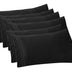 Elegant Comfort 6-PACK Solid Pillowcases 1500 Thread Count Egyptian Quality - Easy Care, Smooth Weave, Wrinkle and Stain Resistant, Easy Slip-On, 6-Piece Set, King Pillowcase, Black