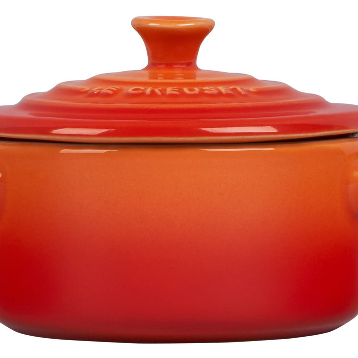 Le Creuset Stoneware Mini Round Cocotte, 8 oz., Flame 8 Oz.