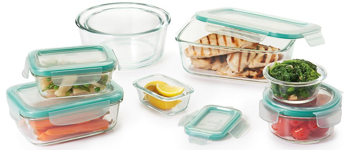 OXO Good Grips 3.5 Cup Smart Seal Glass Rectangle Food Storage Container, Clear