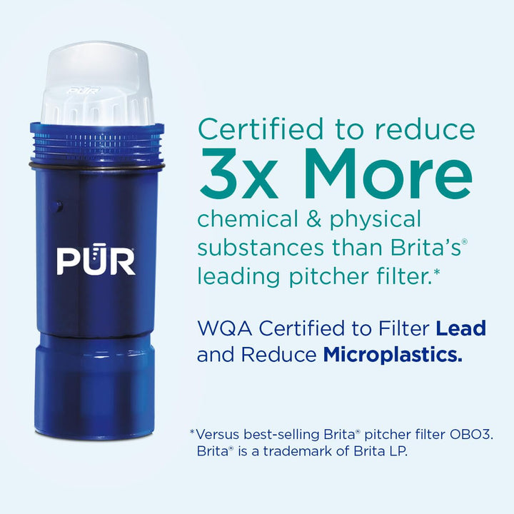 PUR Plus Water Pitcher Filtration System, 11 Cup – PPT111B Black