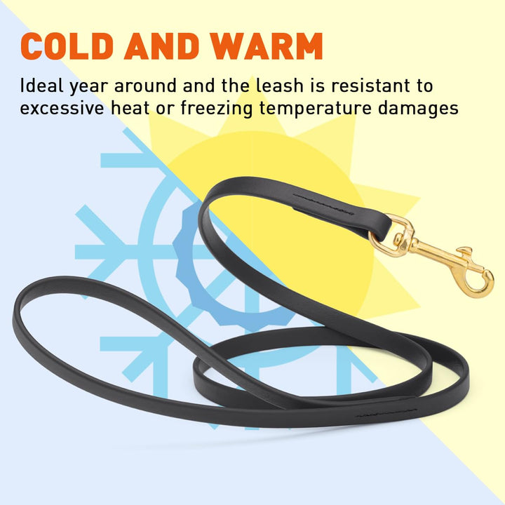 Viper Biothane Working Lead for Dogs 4ft, Black