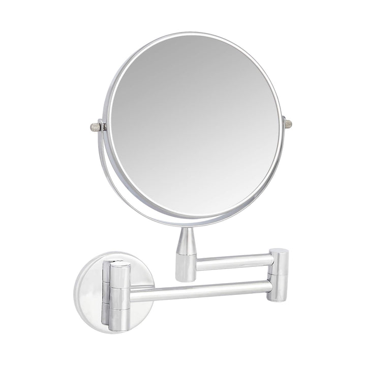 Basics Wall Mount Round Vanity Mirror, 1X/5X Magnification, Chrome, 15.2 inches x 1.18 inches