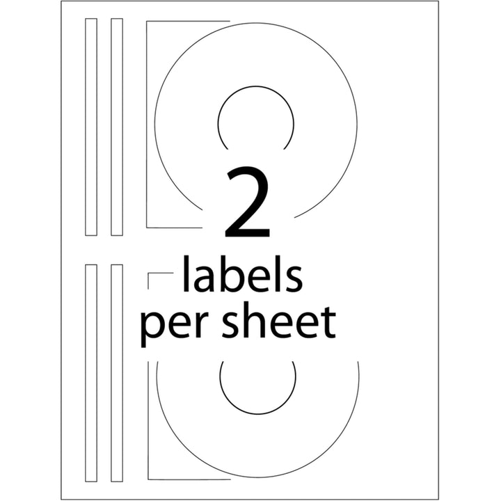 Avery® CD/DVD Labels, Permanent, 8692, Matte White, Pack of 40