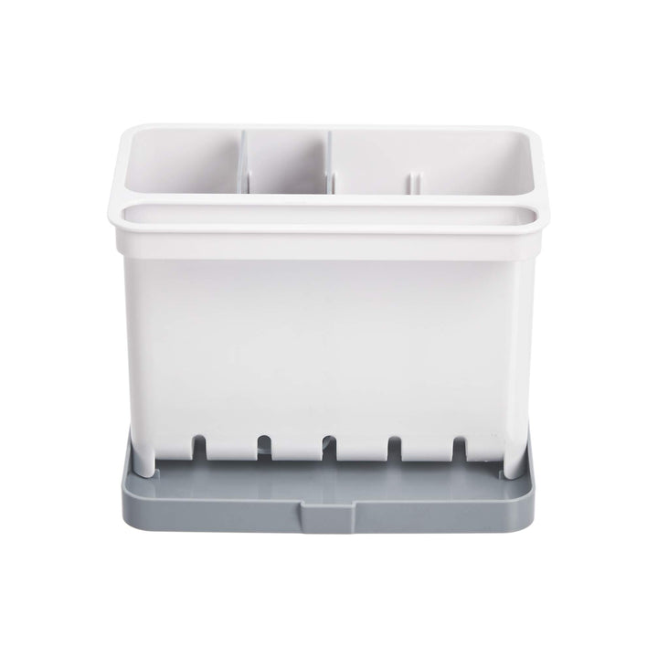 Basics Kitchen Sink Organizer/Sponge Holder, Standard, White