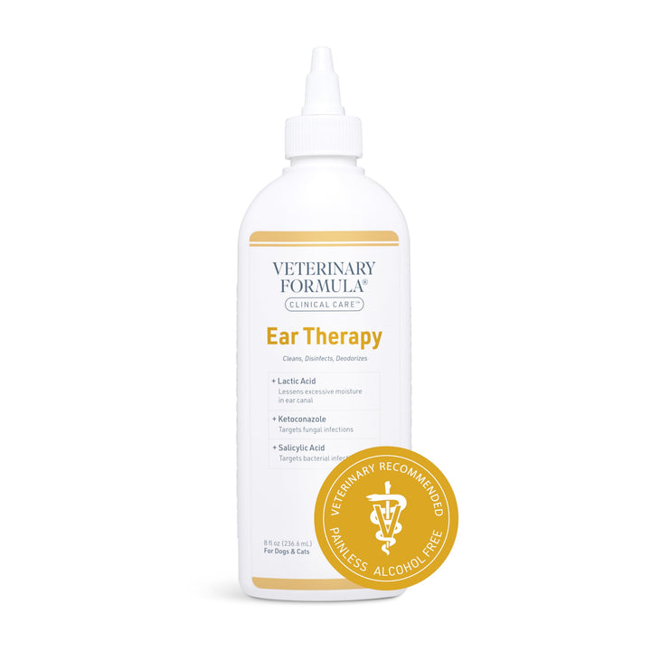 Veterinary Formula Clinical Care Ear Therapy, 8 oz. – Cat and Dog Ear Cleaner – Helps Soothe Itchiness and Clean The Ear Canal of Debris and Buildup 8 Fl Oz