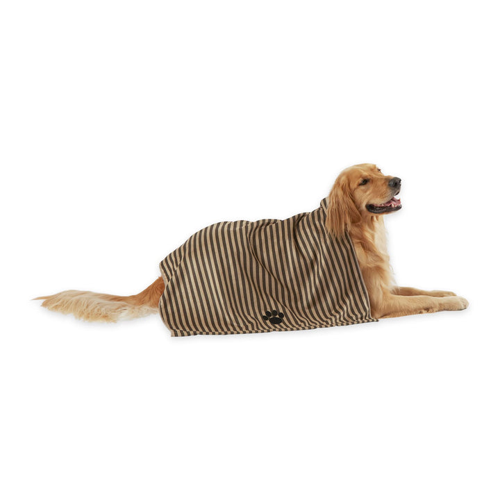 Bone Dry Pet Grooming Towel Collection Absorbent Microfiber X-Large, 41x23.5", Striped Brown 41x23.5"