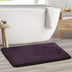 Clara Clark Bathroom Rugs, Velvet Memory Foam Bath Mat, Non-Slip, Machine Washable Bath Rugs - Dries Quickly, Ultra Soft Plush Bath Mats for Bathroom, 20 x 32, Dark Purple Solid