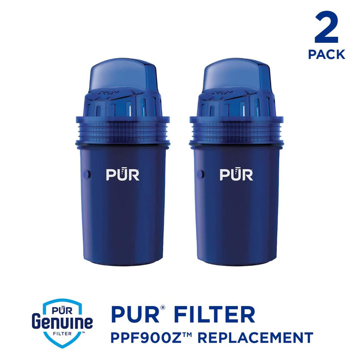 PUR Water Pitcher & Dispenser Replacement Filter 2-Pack, Genuine PUR Filter, 2-in-1 Powerful Filtration and Faster Filtration, 4-Month Value, Blue (PPF900Z2) 2 PACK