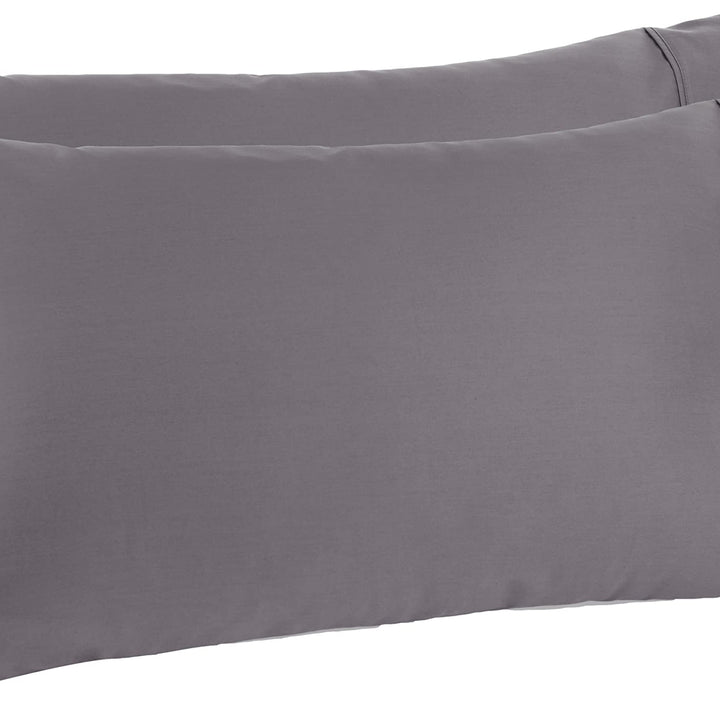 Amazon Aware 100% Organic Cotton 300 Thread Count Pillowcase Set, Dark Gray, King, 2 Pack, 40" x 20"