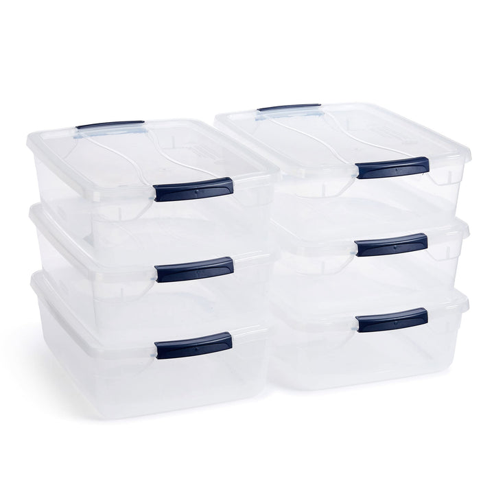 Rubbermaid Cleverstore Under the Bed 70 Qt Wheeled 2-Pack, Clear Storage Bins with Latching Lids, Stackable, BPA-Free, Made in USA Under the Bed - 2 Pack