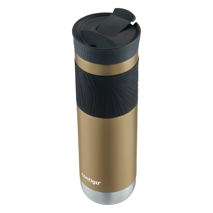 Byron Vacuum-Insulated Stainless Steel Travel Mug with Leak-Proof Lid, Reusable Coffee Cup or Water Bottle, BPA-Free, Keeps Drinks Hot or Cold for Hours, 24oz, Chardonnay