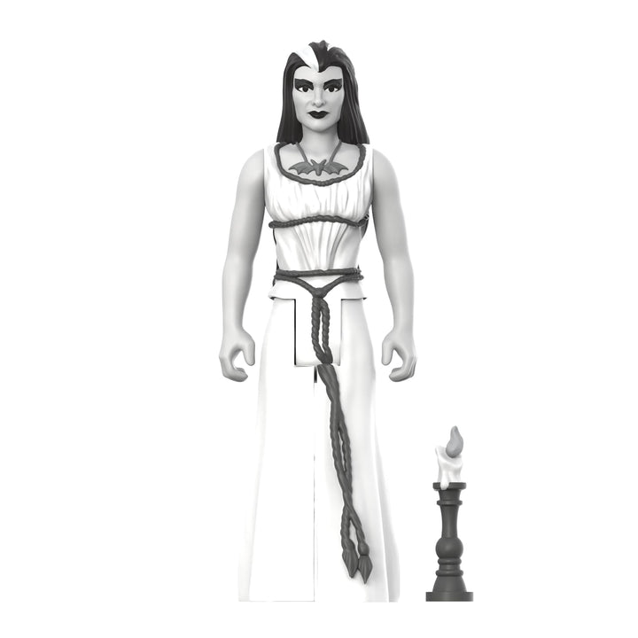 Super7 The Munsters Lily Munster (Grayscale) - 3.75" The Munsters Action Figure with Accessory Classic TV Collectibles and Retro Toys