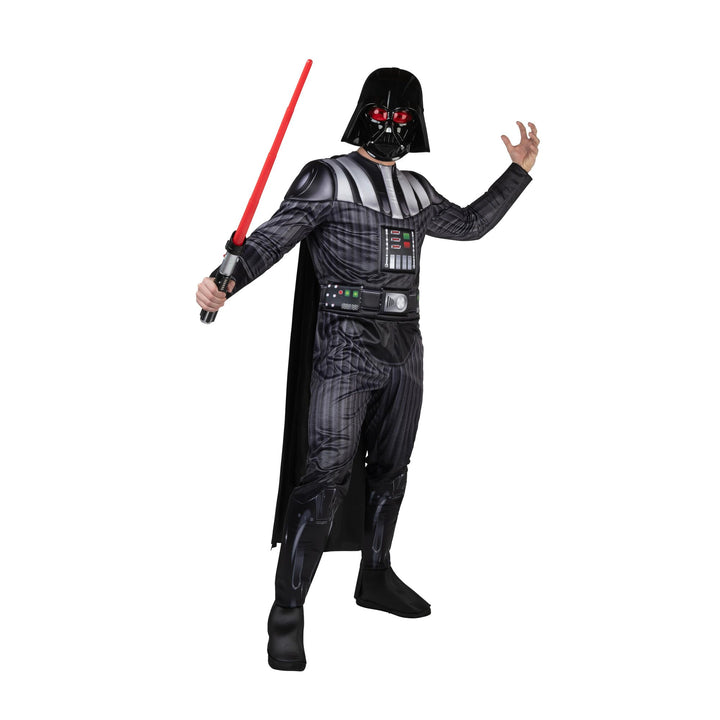 Star Wars Official Halloween Costume Accessory - Light Up Retractable Plastic Saber Darth Vader