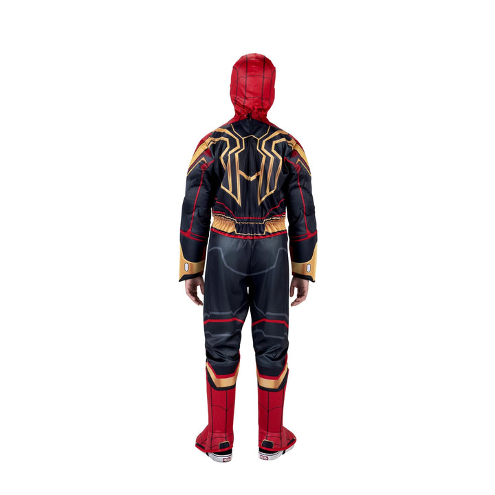 Marvel Integrated Spider-Man Official Youth Halloween Costume - Premium Quality Padded Jumpsuit with Pull On Fabric Mask Small