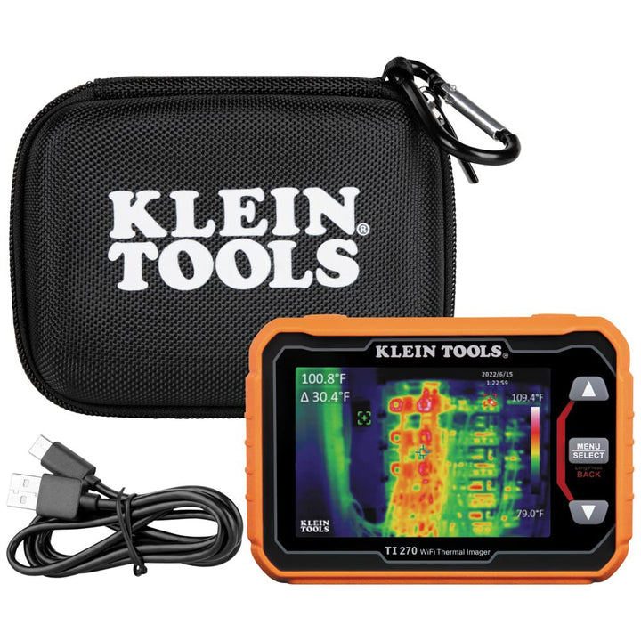 Klein Tools TI270 Rechargeable Thermal Imaging Camera, Over 10000 Pixels, Wi-Fi Data Transfer, 3 Palettes, High / Low Temperature Points Thermal Imager w/ WiFi