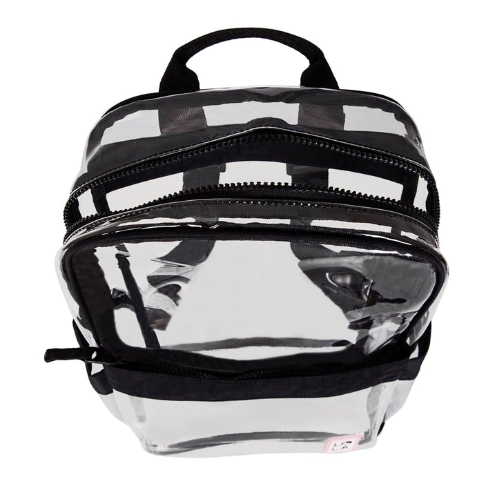 Clear Stadium Concert Festival See-Through Water Resistant Backpack - Luna - Black