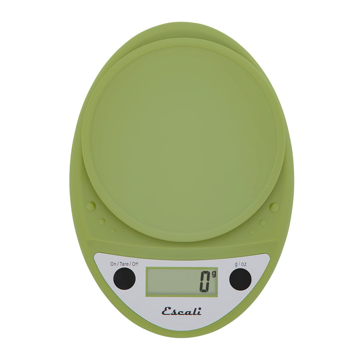 Escali Primo Digital Food Scale Multi-Functional Kitchen Scale and Baking Scale for Precise Weight Measuring and Portion Control, 8.5 x 6 x 1.5 inches, Tarragon Green