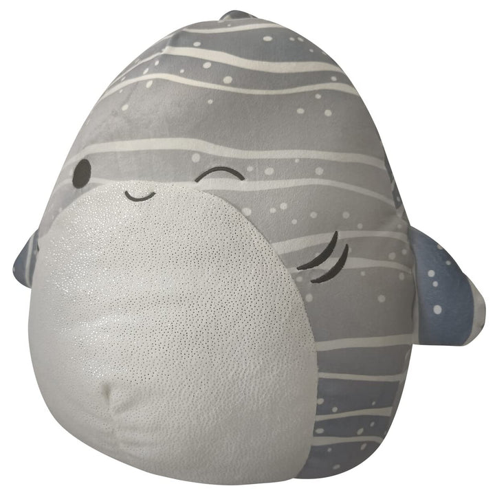 Squishmallows Original 14-Inch Sachie Grey Striped Whale Shark with White Belly - Large Ultrasoft Official Jazwres Plush Grey Whale Shark