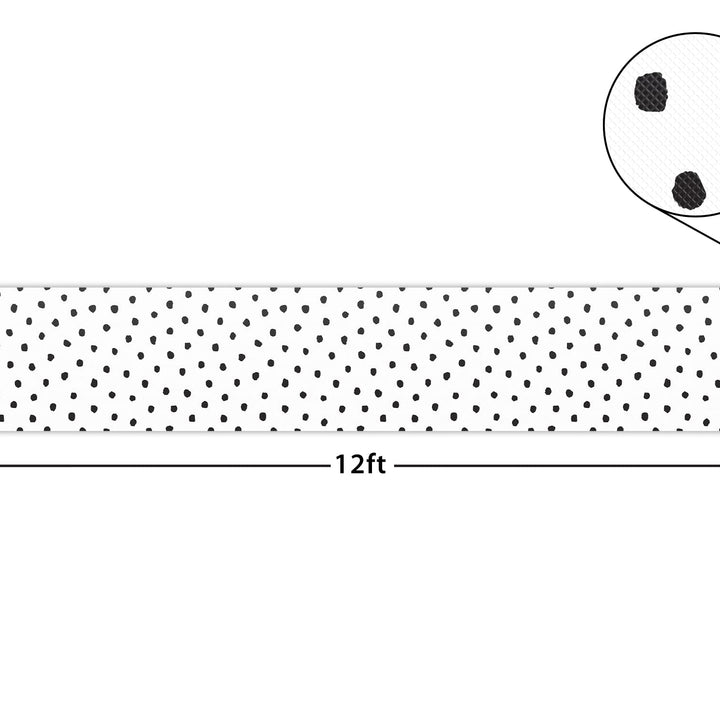 Teacher Created Resources Fun Size Black Painted Dots on White Better Than Paper Bulletin Board Roll Large