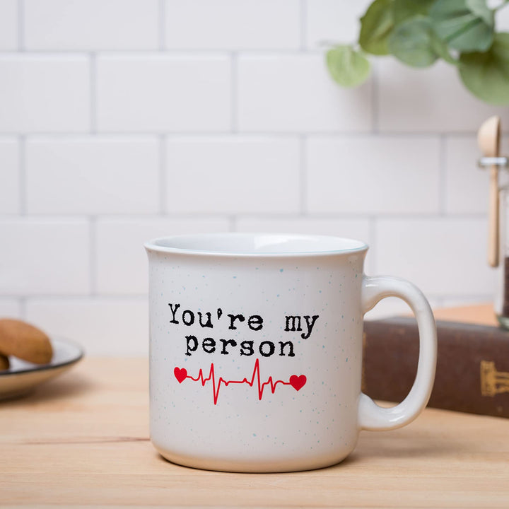 Silver Buffalo Grey's Anatomy You're My Person Ceramic Camper Mug, 20 Ounces