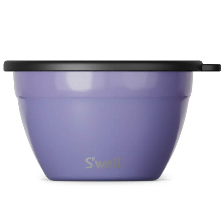 S'well Stainless Steel Salad Bowl Kit 64oz, Hillside Lavender, Comes with 2oz Mini Canister and Removable Tray for Organization, Leakproof, Easy to Clean, Dishwasher Safe 64 oz