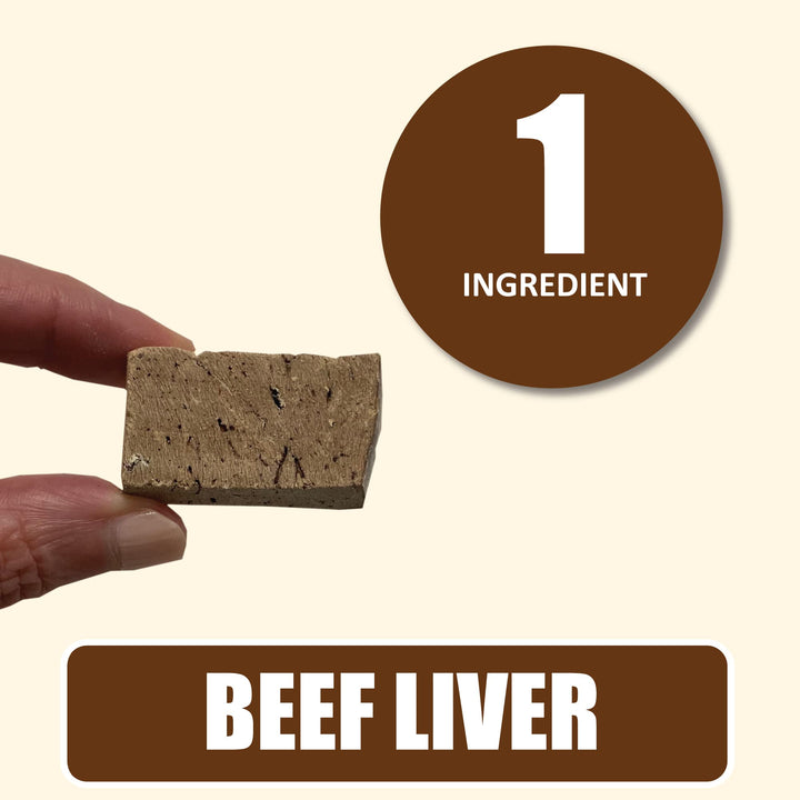 Whole Life Pet Just One Beef Liver Dog Treats - Human Grade, Freeze Dried, One Ingredient - Training Or Reward, Grain Free, Made in The USA 10 Ounce