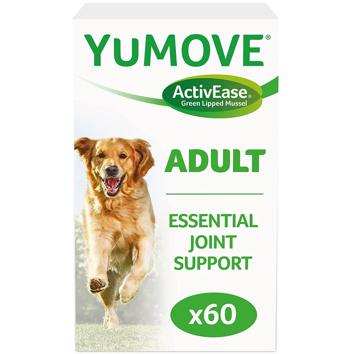 YuMOVE Adult Dog Tablets | Hip and Joint Supplement for Dogs with Glucosamine, Hyaluronic Acid, Green Lipped Mussel | Dogs Aged 6 to 8 | 60 Tablets 60 count tablets Tablets: Adult