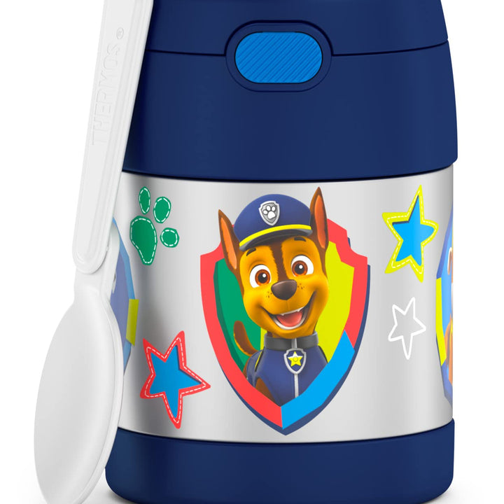 THERMOS FUNTAINER 10 Ounce Stainless Steel Vacuum Insulated Kids Food Jar with Spoon, Paw Patrol- Boy