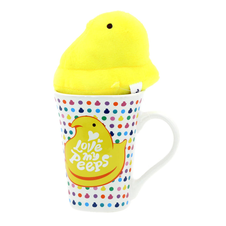 Animal Adventure Peeps Collectible 6" Peeps Plush and Mug Giftset Yellow Original Peep in a 15oz Mug Mug and Plush Original Yellow