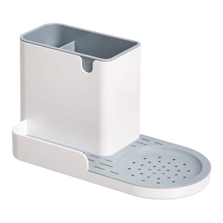 Basics Kitchen Sink Organizer/Sponge Holder, Large, White