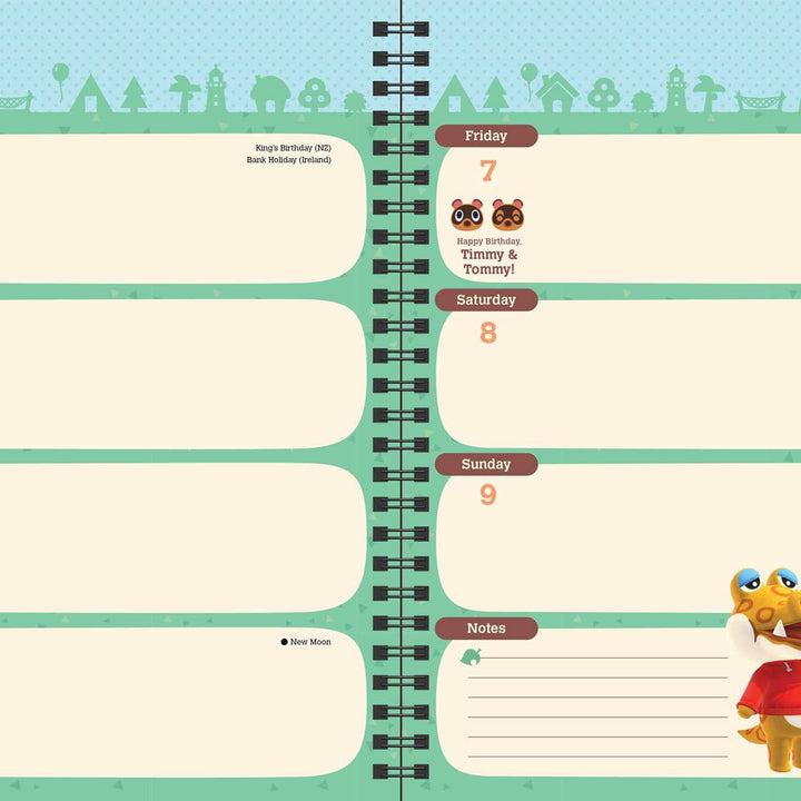 Animal Crossing: New Horizons 16-month September 2023–December 2024 Weekly/Monthly Planner