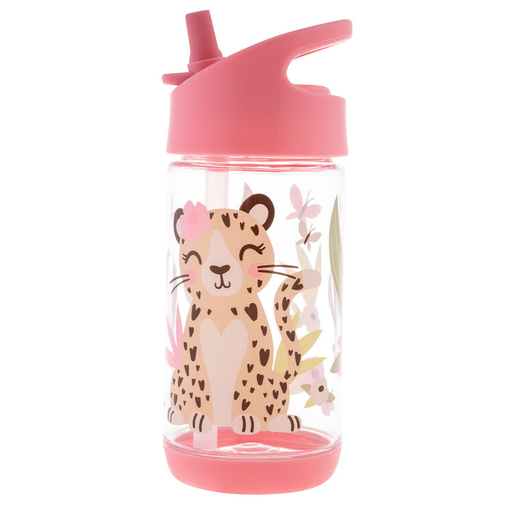 Stephen Joseph, Kids Flip Top Water Bottle, 10 oz Tritan BPA Free, Water Bottle for Girls & Boys, Back to School Flip Top Bottle, Leopard