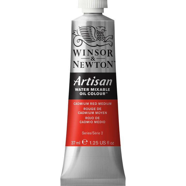 Winsor & Newton Artisan Water Mixable Oil Colour, 1.25-oz (37ml), Cadmium Red Medium 37-ml Tube