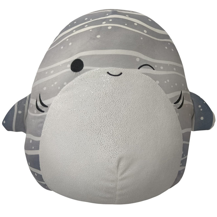 Squishmallows Original 14-Inch Sachie Grey Striped Whale Shark with White Belly - Large Ultrasoft Official Jazwres Plush Grey Whale Shark