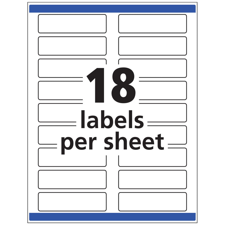 Avery TrueBlock Extra Large File Folder Labels, 15/16" x 3-7/16", 450 Printable Labels, White (5027) 1