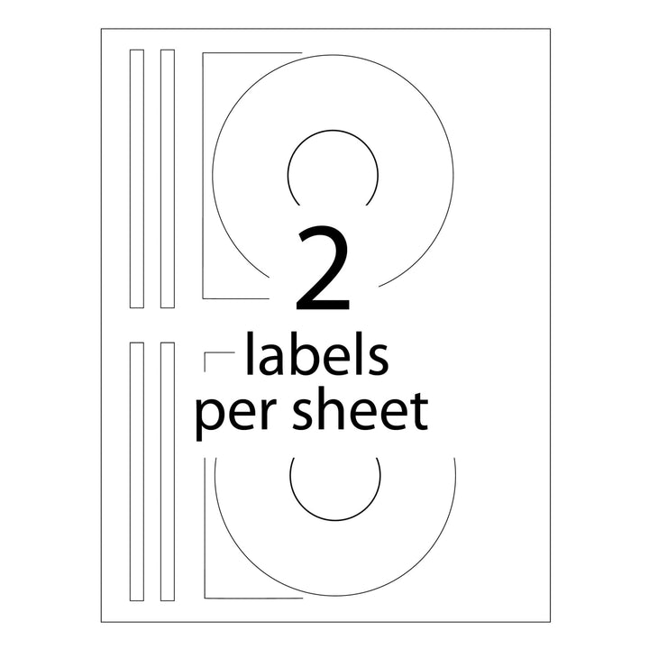 Avery® CD/DVD Labels, Permanent, 8692, Matte White, Pack of 40