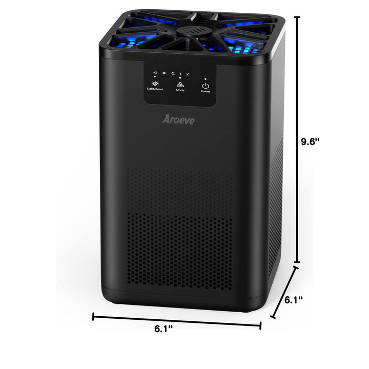 AROEVE Air Purifiers for Home Large Room Coverage Up to 1095 Sq.Ft Air Cleaner Impressive Filtration Remove Dust, Pet Dander for Office, Bedroom, MK03- White Middle