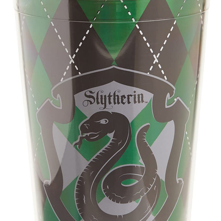 Spoontiques - Harry Potter Tumbler - Slytherin Foil Cup with Straw - 20 oz - Acrylic - Green