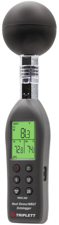 Triplett HSDL300 Indoor/Outdoor Heat Stress WBGT (Wet Bulb Globe Temperature) Datalogger HSDL300 Heat Stress Datalogger