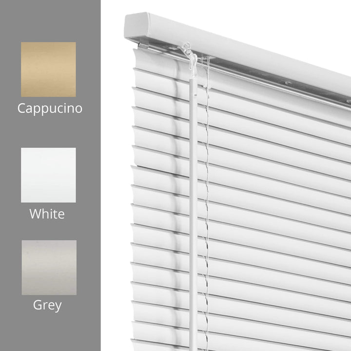 CHICOLOGY Blinds for Windows , Mini Blinds , Window Blinds , Door Blinds , Blinds & Shades , Camper Blinds , Mini Blinds for Windows , Horizontal Window Blinds , Gloss White, 12"W X 36"H White (Commercial Grade)