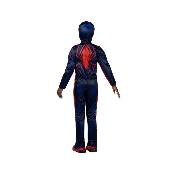 Marvel Integrated Spider-Man Official Youth Deluxe Zentai Costume - Stretch Spandex with Hidden Zippers and Wrist Slits Large