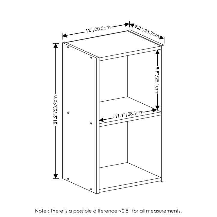 Furinno Pasir 3-Tier Open Shelf Bookcase, White/Green 11003WH/GR 3-Tier Cube